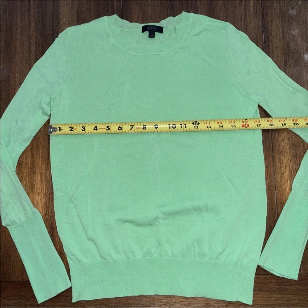 J. Crew Lime Green Crew Neck Summer Teddie Sweater